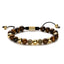 Casual Retro Natural Stone Zircon Beaded Bracelet with Colorful Tiger Eye Beads