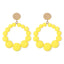 Sweet Geometric Beaded Candy Color Drop Earrings