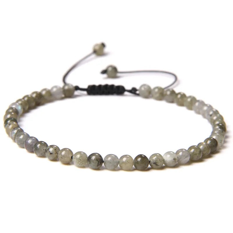 Casual Natural Agate Stone Adjustable Knitting Bracelet