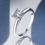 Ig Style Square Sterling Silver Moissanite Princess Cut Ring