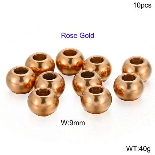 "Stainless Steel Polished Jewelry Beads and Accessories for DIY Crafting"