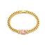 Fashion Exquisite Square Zircon Copper Cuban Chain Bracelet for Women