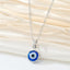 Vintage Evil Eye Resin Pendant Necklace - Unisex Turkish Design