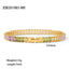 18k Gold Plated Geometric Stainless Steel Bracelet with Colorful Zircon Inlay