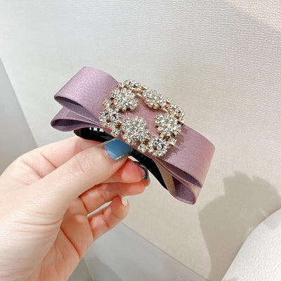 Dongdaemun Rhinestone Bow Hair Clip Ponytail Accessory