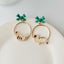 Fashion Cartoon Enamel Butterfly Bow Drop Earrings