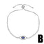 Fashion Evil Eye Blue Zircon Copper Bracelet