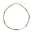 Retro Geometric Malachite Freshwater Pearl Beaded Necklace