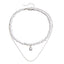 Classic Style Water Droplets Alloy Wholesale Double Layer Necklaces