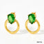 1 Pair Minimalist Zircon Inlay 304 Stainless Steel 16K Gold Plated Ear Studs