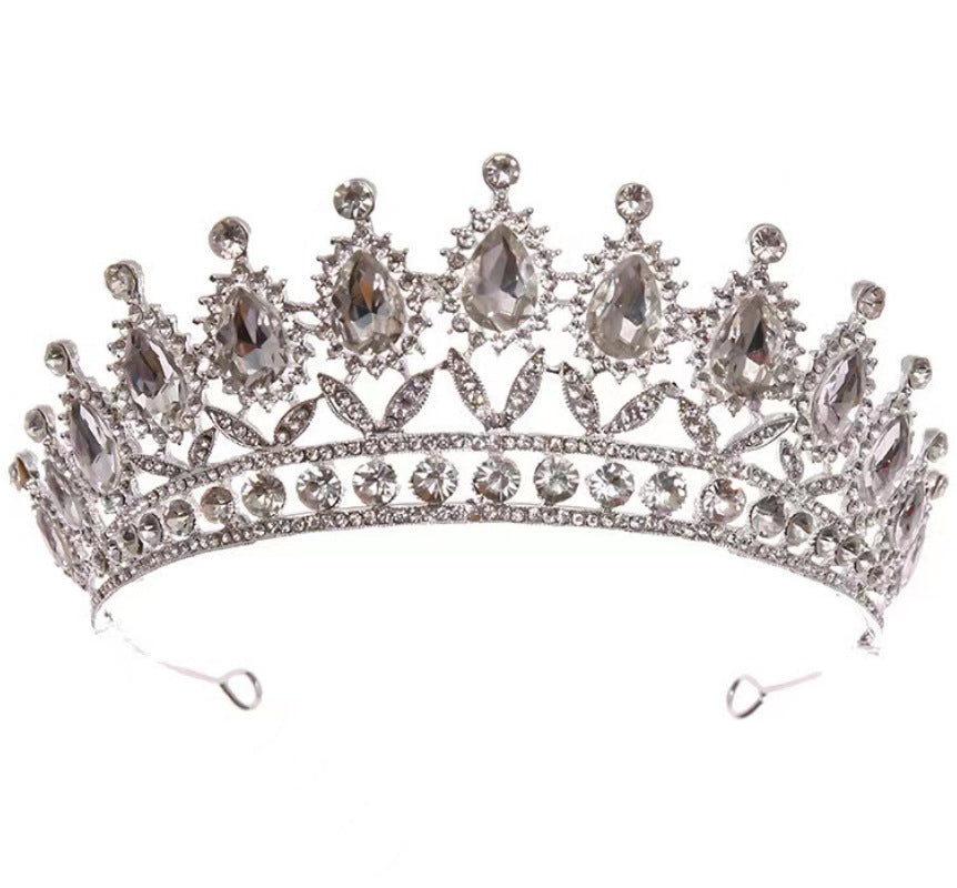 Baroque Crystal Rhinestone Bridal Tiara Crown for Wedding