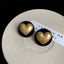 Retro Heart Shape Flower Bow Knot Flocking Inlay Artificial Pearls Rhinestones Women'S Earrings 1 Pair