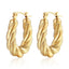 1 Pair INS Style U Shape Geometric Stainless Steel Plating 18K Gold Plated Earrings