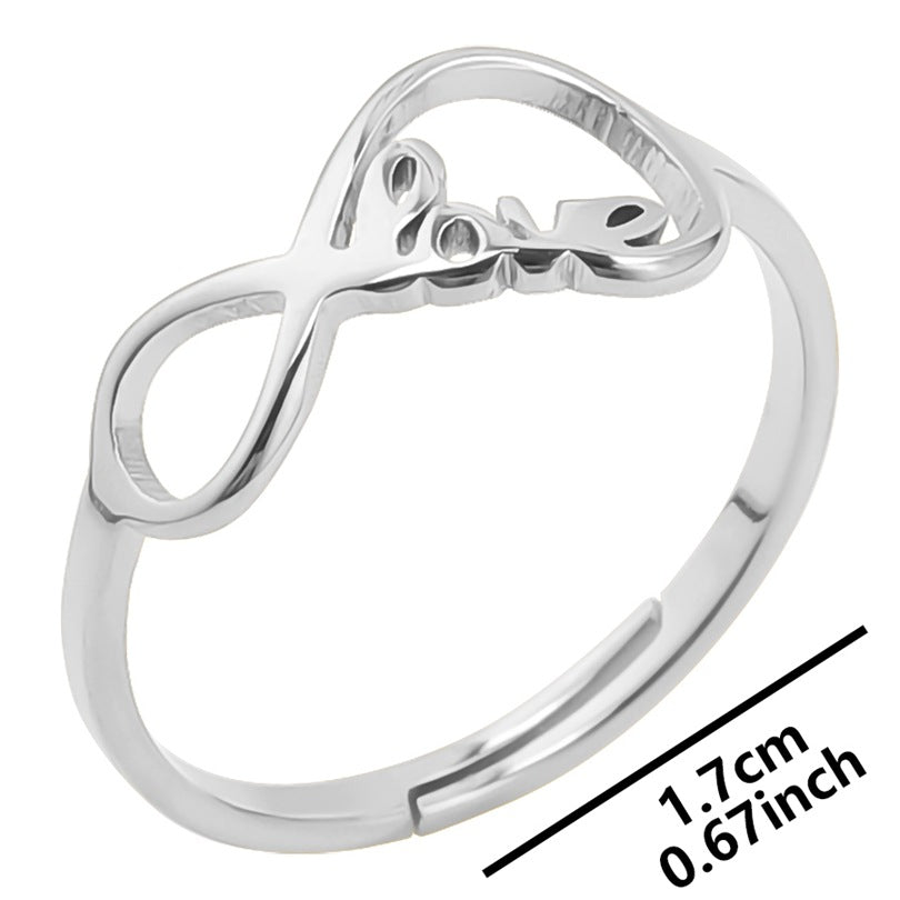 Streetwear Minimalist Adjustable Stainless Steel Open Ring