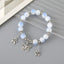 Lady Sweet Classic Pentagram Bell Crystal Alloy Moonstone Bracelets for Women