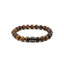 Unisex Geometric Beaded Bracelet with Turquoise, Tiger Eye, and Volcanic Stone