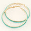 Fashion Jewelry Metal Bead Hoop Earrings