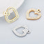 Heart-Shaped Stainless Steel Rhinestone Pendant and Jewelry Accessories