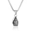 Hip-Hop Grenade Stainless Steel Pendant Necklace for Men