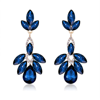 Elegant Bohemian Crystal Geometric Drop Earrings for Women