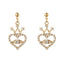 Elegant Heart Crown Rhinestone Necklace and Earrings Set for Women