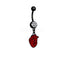 Punk Animal Paw Print Skull Belly Ring - Stainless Steel with Rhinestones and Enamel Plating