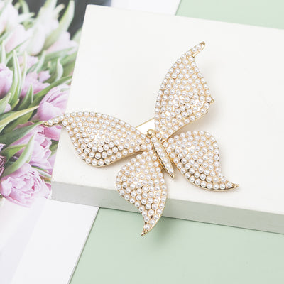 Women's Elegant Butterfly Pearl Hair Clip