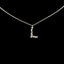 Simple Style 18k Gold Zircon Letter Pendant Necklace