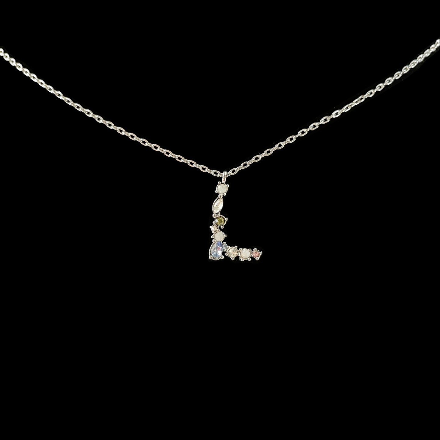 Simple Style 18k Gold Zircon Letter Pendant Necklace