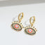 Elegant Geometric Devil's Eye 14K Gold Plated Earrings