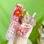 Acrylic Luminous Milk Tea Cup Keychain Pendant with Floating Sand