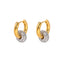 1 Pair Minimalist Round Inlay Stainless Steel Zircon Detachable Earrings