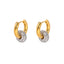 1 Pair Simple Style Round Inlay Stainless Steel Zircon Earrings