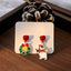 1 Pair Cute Christmas Tree Snowflake Reindeer Santa Alloy Drop Earrings