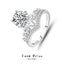 Sterling Silver Crown Design Moissanite Zircon Ring 2 Carat