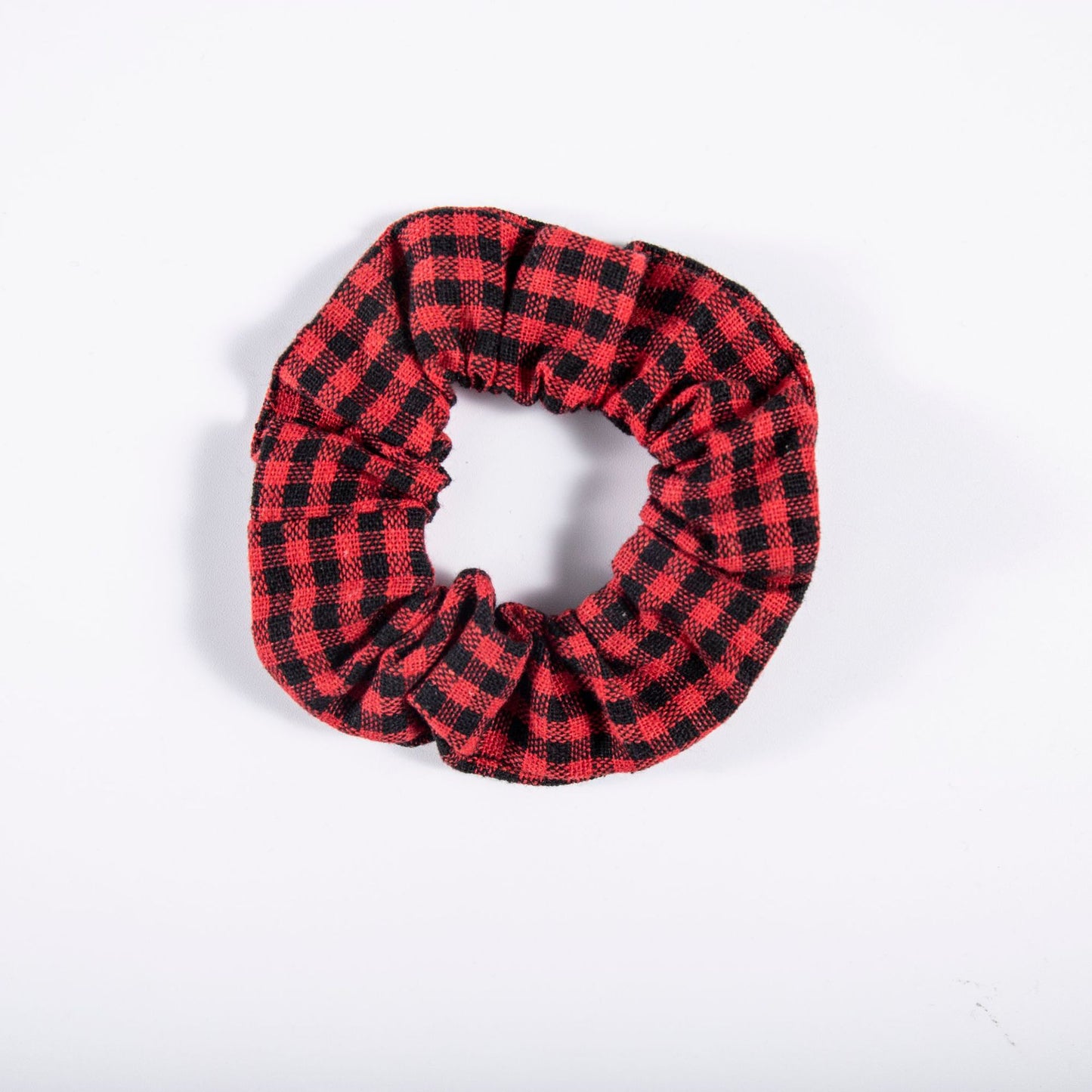 Retro Christmas Plaid Hair Tie with Sweet Balls Ornament