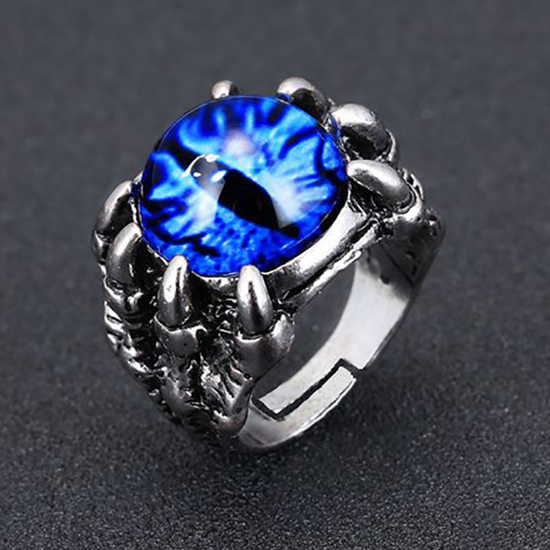 Purple Devil's Eye Adjustable Ring for Men