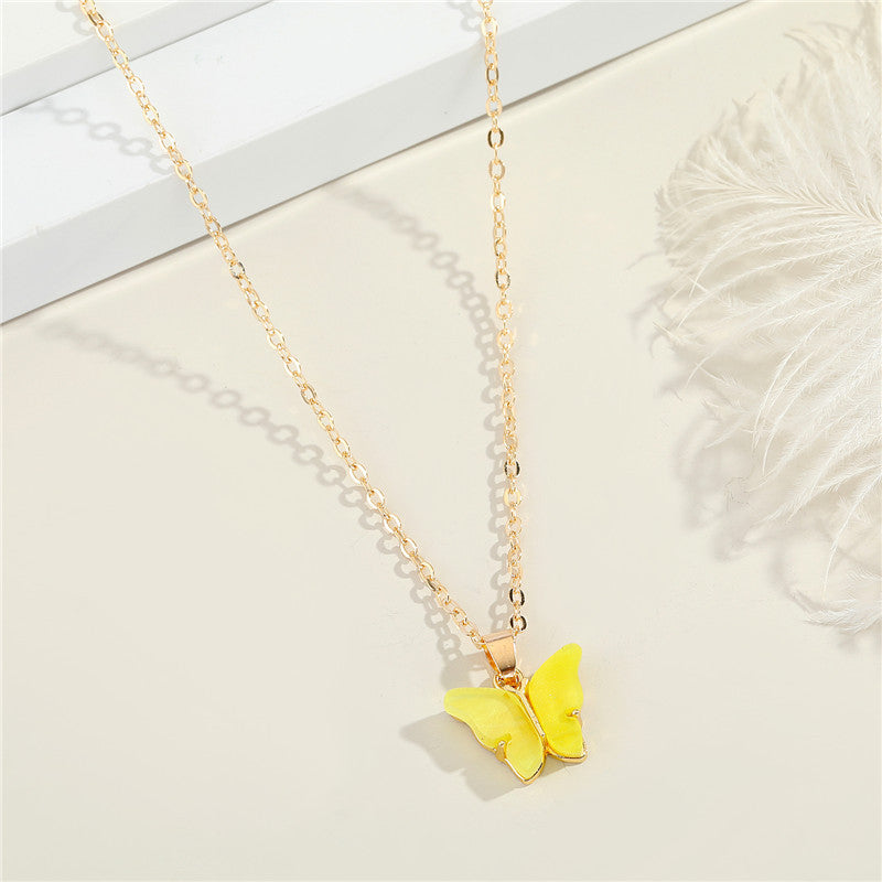 Fashion Butterfly Resin Necklace
