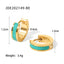 Fashion Geometric Enamel 18k Gold Plated Stainless Steel Hoop Earrings