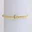 18k Gold Plated Copper Beaded Alphabet Stretch Bracelet