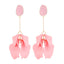 1 Pair Elegant Acrylic Flower Petal Tassel Drop Earrings for Weddings