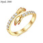 Simple Style Stainless Steel Open Hug Ring - 18k Gold Plated Couple Jewelry