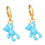 Bear Earrings for Women - Retro Candy Color Copper Design