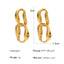 1 Pair Retro Geometric 18K Gold Plated Stainless Steel Chain Drop Earrings