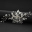 Women's Elegant Flower & Leaf Zircon Hair Clip and Pearl Comb Bridal Hair Accessory