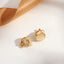 Elegant Heart & Bow Opal Pearl Rhinestone Ear Clips - 1 Pair