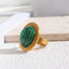 Glam Lady Round Natural Stone Statement Rings