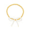 Simple Classic Bow Knot Imitation Pearl 18k Gold Beaded Bracelet for Women