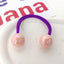 Women's Candy Color Bead Hair Tie Set - Simple Style Elastic Hair Bands