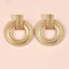 Simple Geometric Hollow Circle Women's Gold Earrings